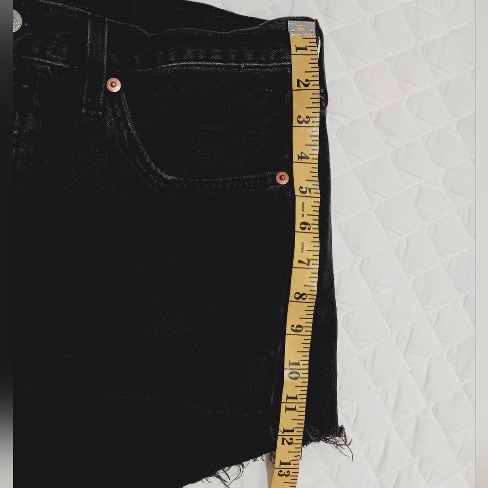 Levis 501 High Rise cut off Button Fly Shorts Size L/31 - Picture 12 of 14